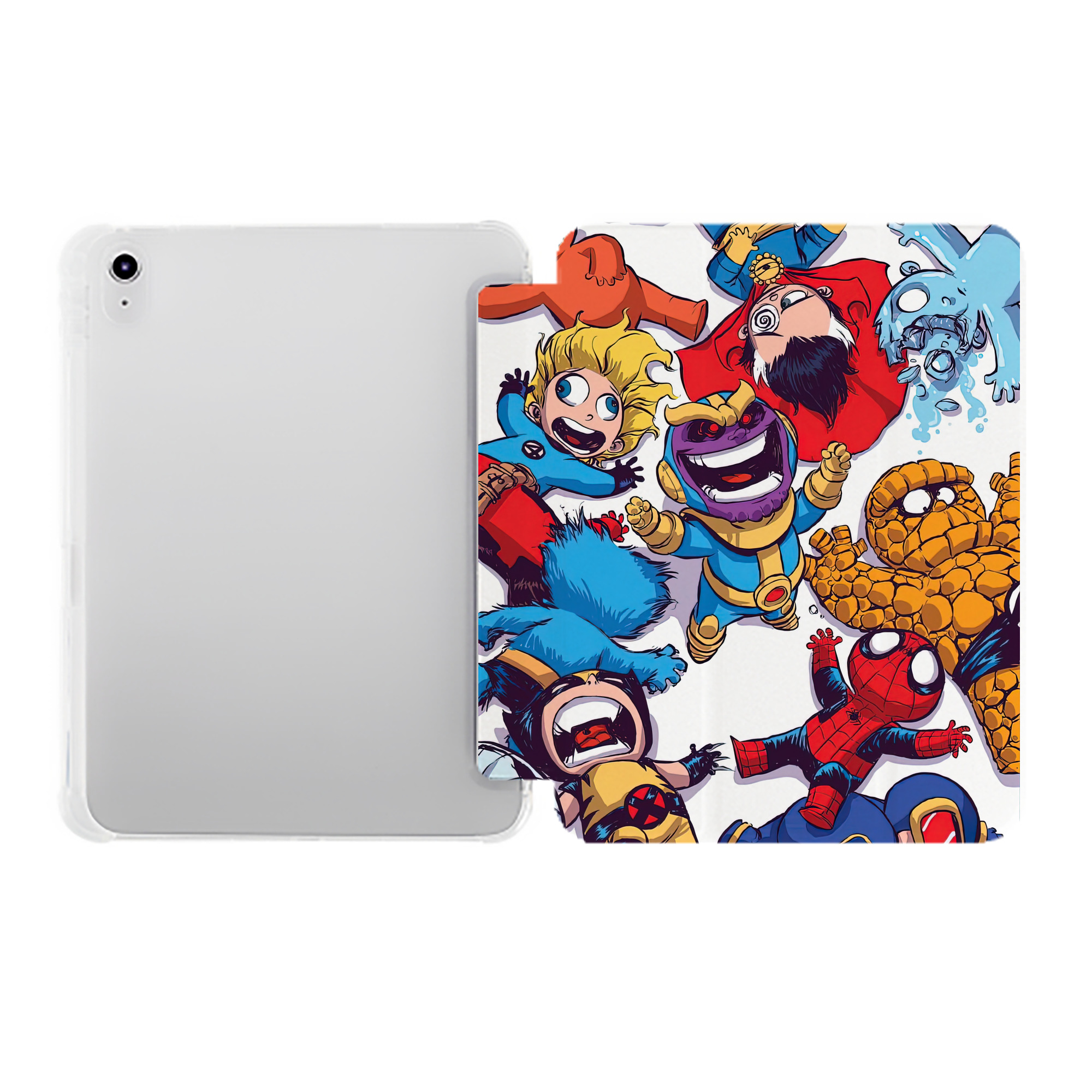 （画像用） Spider Man スパイダーマン IPad ケース ペン収納付き 三つ折りスタンド PUレザー×シリコン 対応機種9.5/10.5/10.9インチ